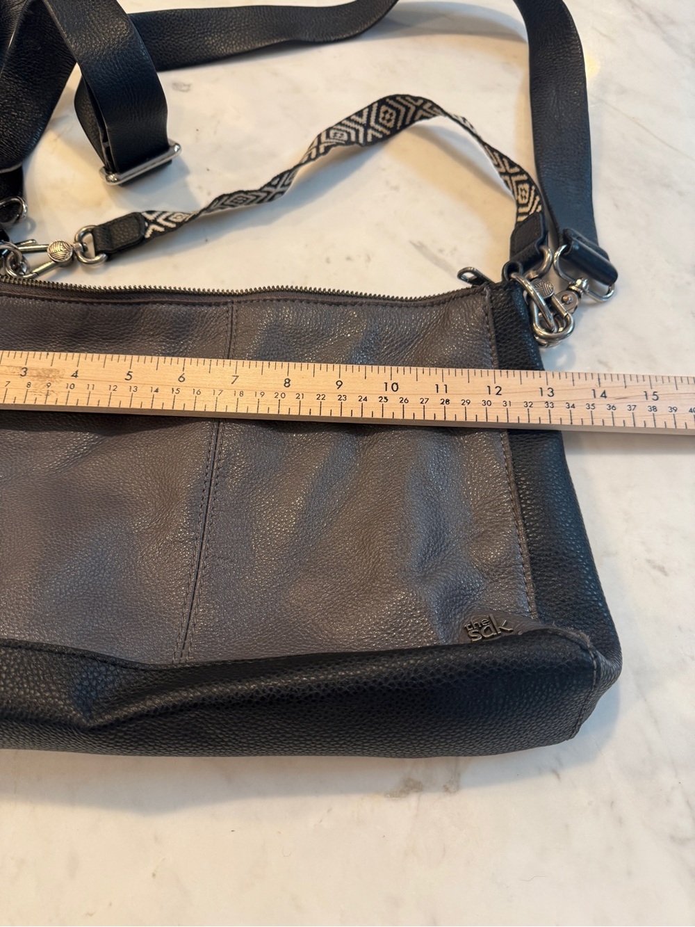The Sak Colorblock Leather Crossbody Bag Adjustable Strap - Picture 6 of 7
